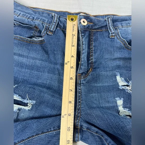 !IT-Tiffany Skinny Distressed Ankle Stretch Denim Jeans Women's size 12 B-3 - Picture 6 of 7